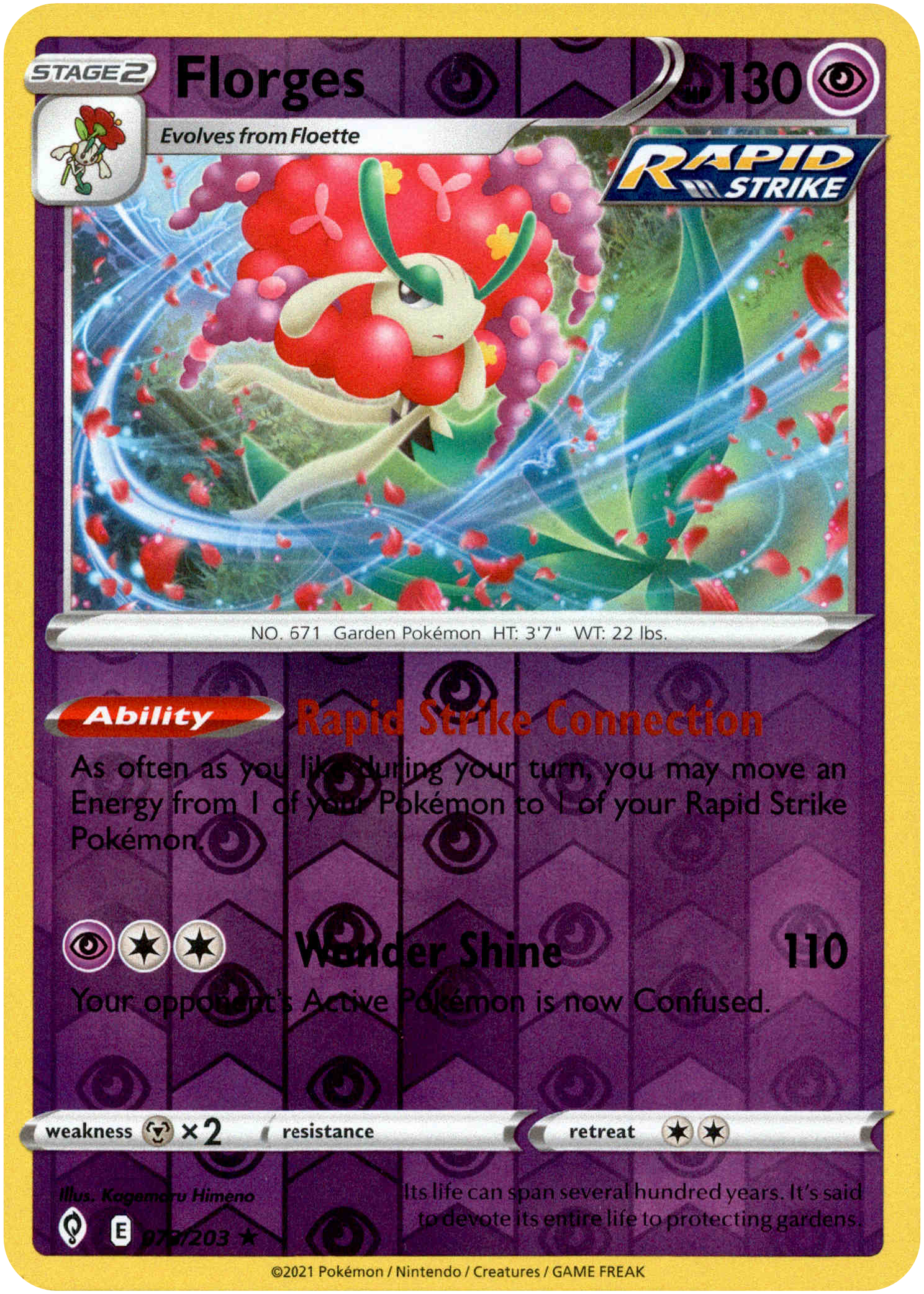 Florges - 073/203 - Evolving Skies - Reverse Holo - Card Cavern