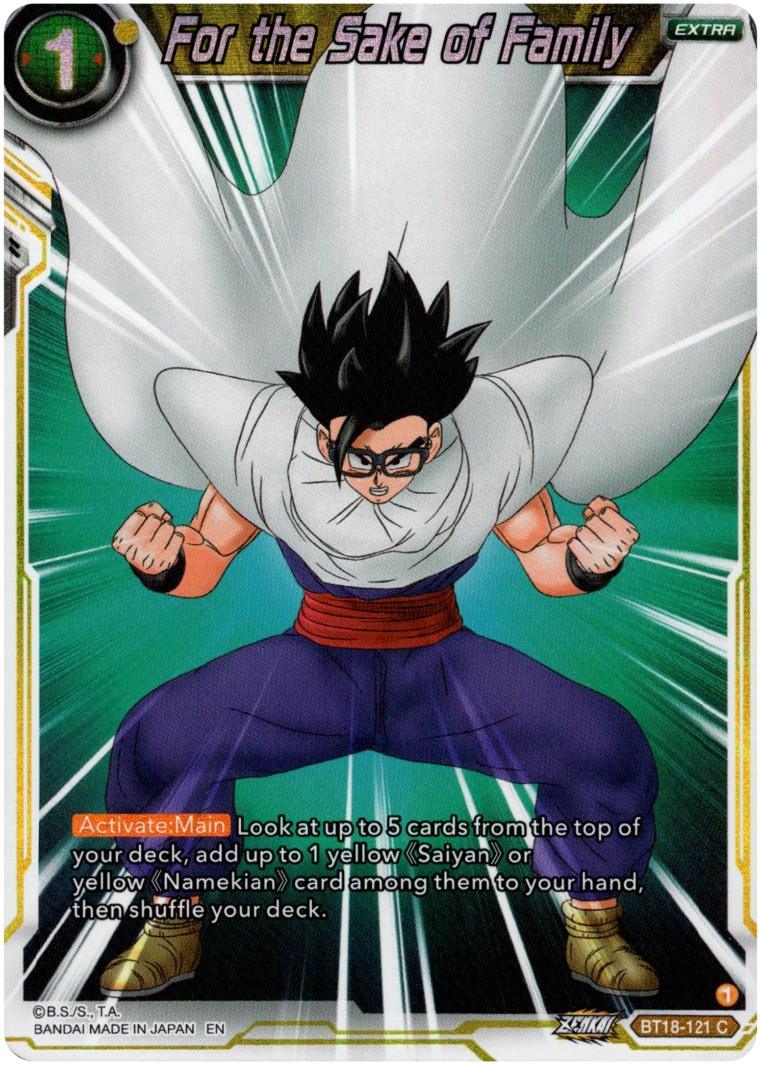 For the Sake of Family - BT18-121 - Dawn of the Z-Legends - Parallel Foil - Card Cavern