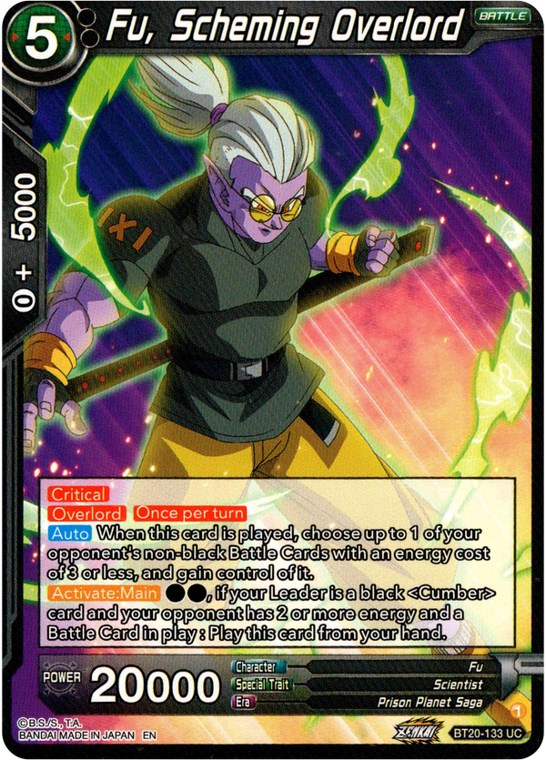Fu, Scheming Overlord - BT20-133 UC - Power Absorbed - Card Cavern