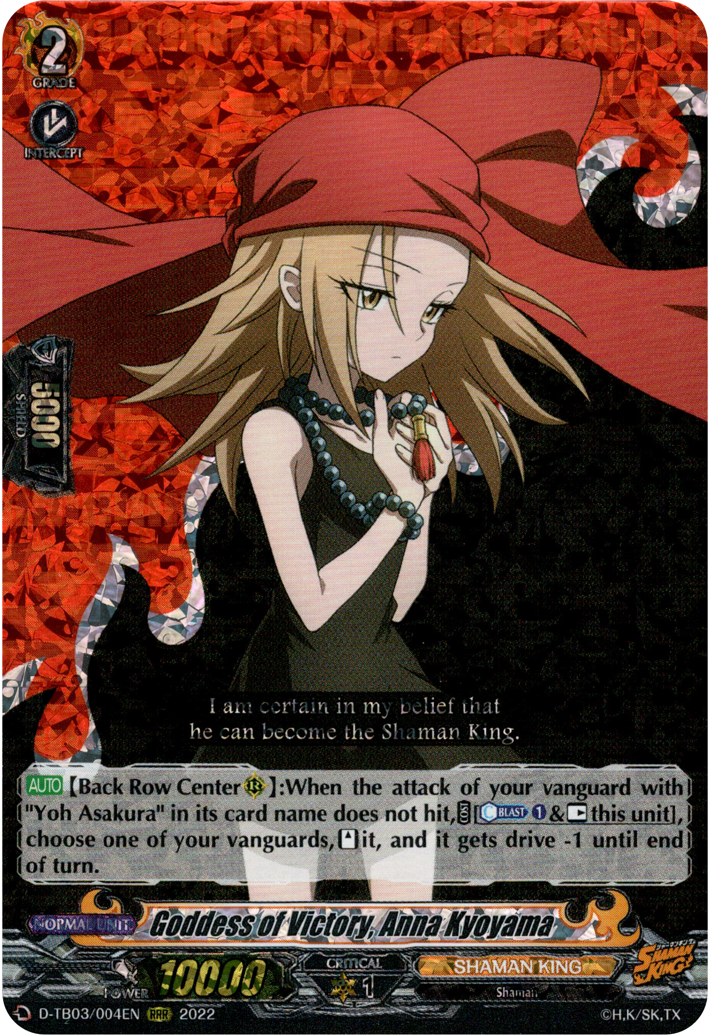 Goddess of Victory, Anna Kyoyama - D-TB03/004EN - Shaman King - Card Cavern