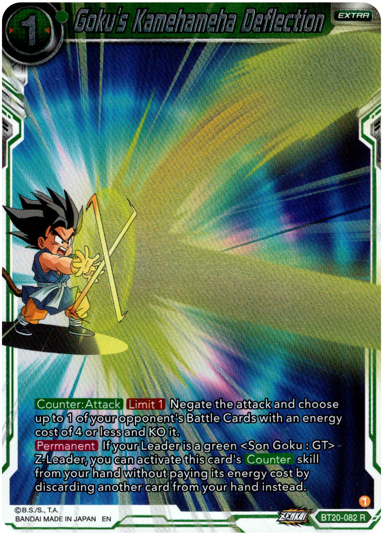 Goku's Kamehameha Deflection - BT20-082 R - Power Absorbed - Foil - Card Cavern