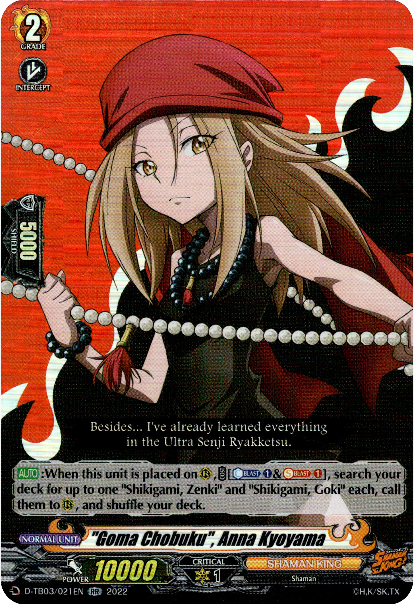 "Goma Chobuku", Anna Kyoyama - D-TB03/021EN - Shaman King - Card Cavern