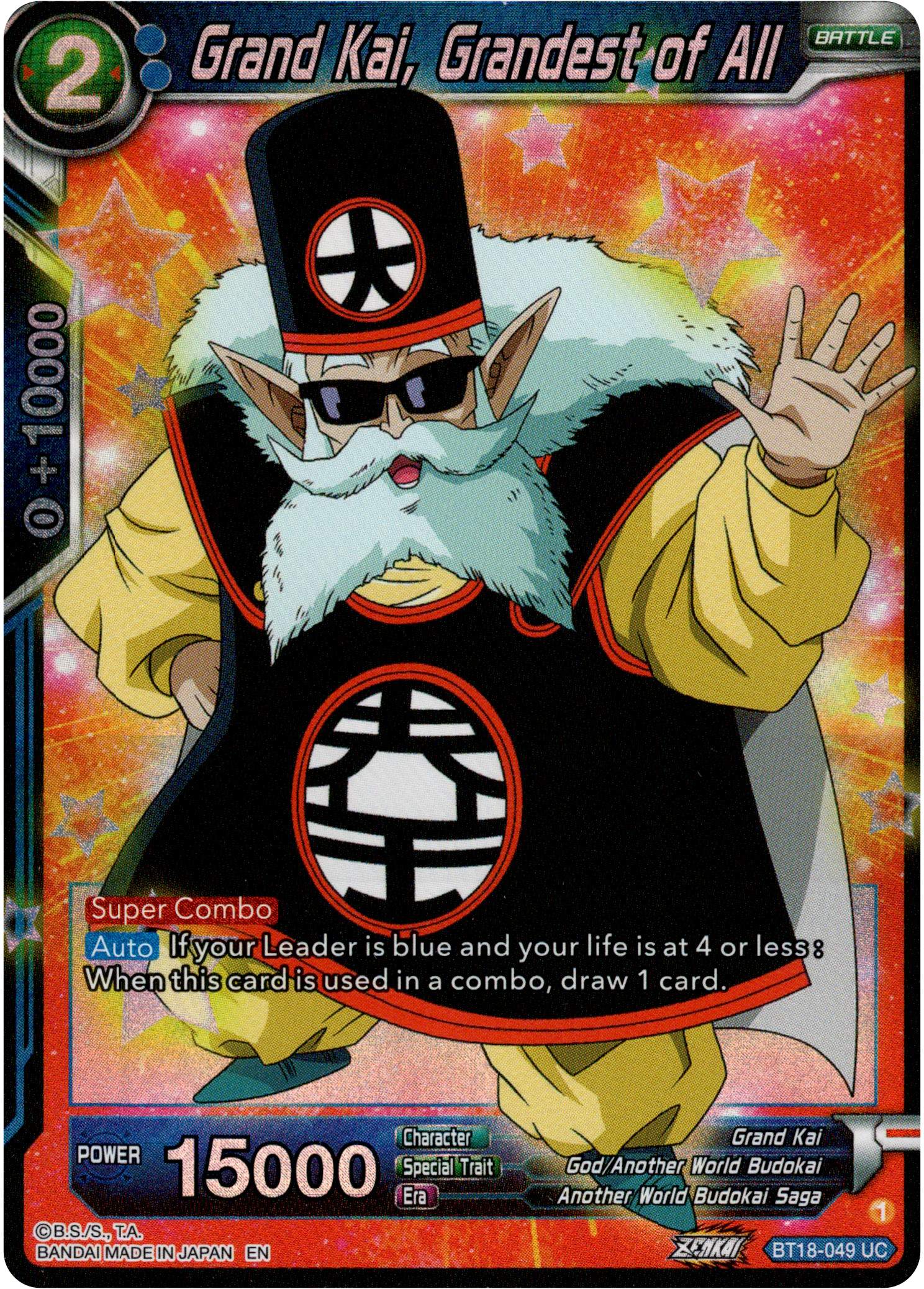 Grand Kai, Grandest of All - BT18-049 - Dawn of the Z-Legends - Parallel Foil - Card Cavern