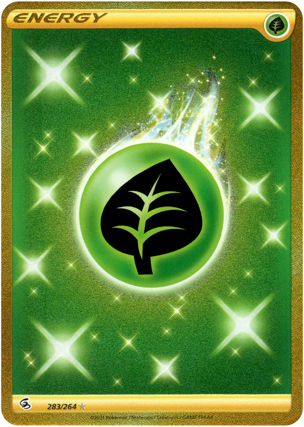 Grass Energy Secret Rare - 283/264 - Fusion Strike - Card Cavern