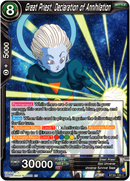 Great Priest, Declaration of Annihilation - BT20-120 C - Power Absorbed - Card Cavern
