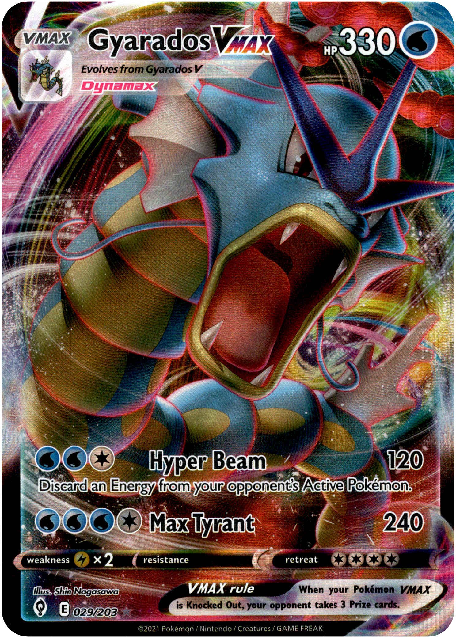 Gyarados VMAX - 029/203 - Evolving Skies - Holo - Card Cavern