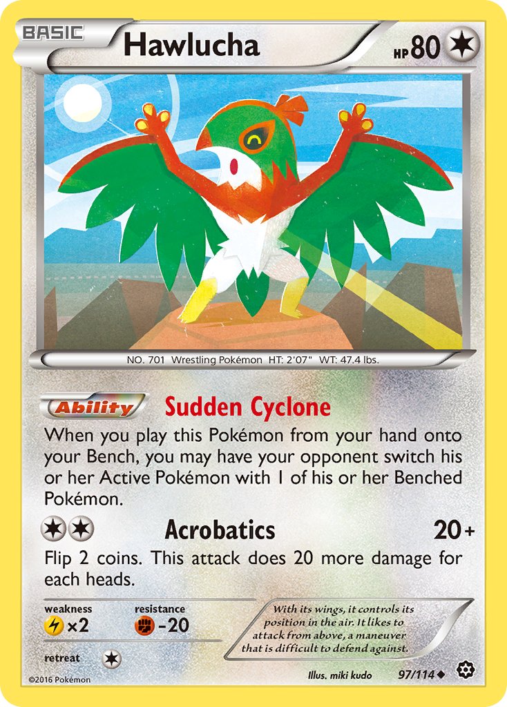 Hawlucha - 97/114 - Steam Siege - Card Cavern