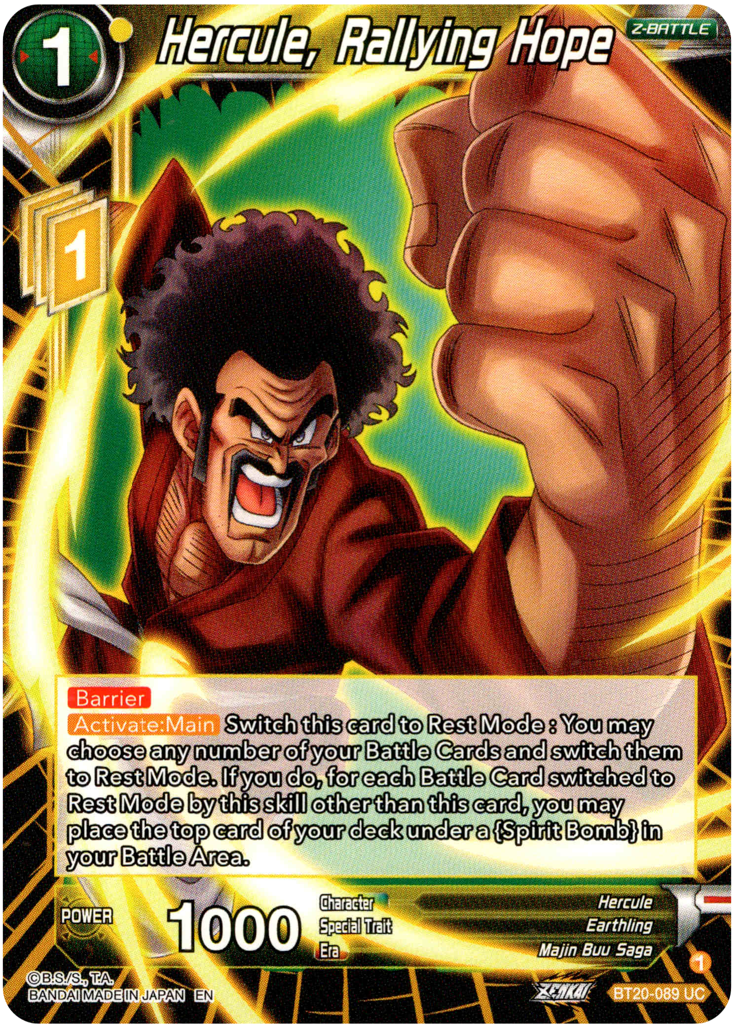Hercule, Rallying Hope - BT20-089 UC - Power Absorbed - Card Cavern