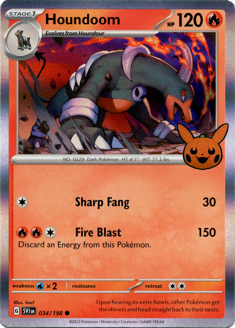 Houndoom - 034/198 - Trick or Trade BOOster Bundle 2023