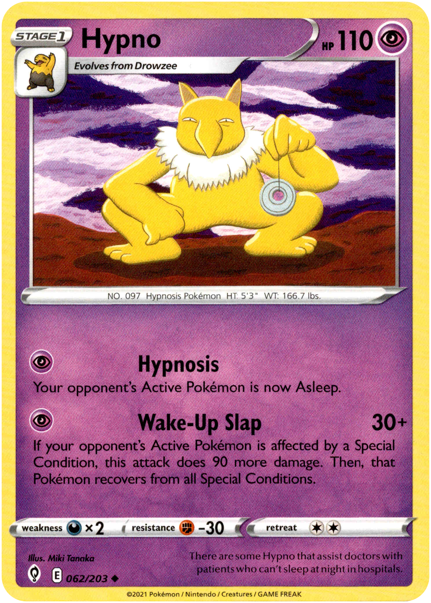 Hypno - 062/203 - Evolving Skies - Card Cavern