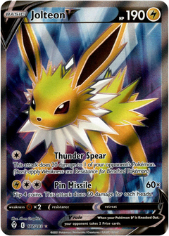 Jolteon V Full Art - 177/203 - Evolving Skies - Holo - Card Cavern