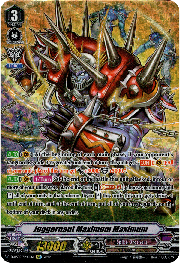 Juggernaut Maximum Maximum - D-VS05/SP08EN - V Clan Collection Vol.5 - Foil - Card Cavern