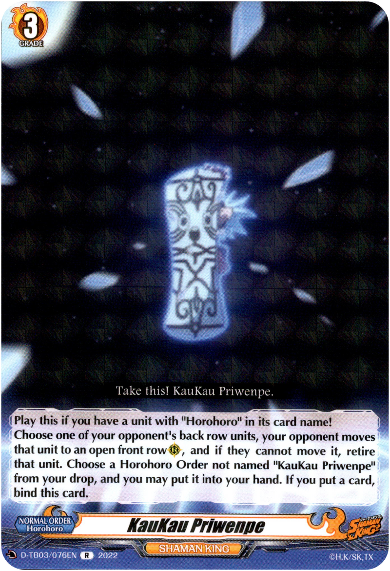 KauKau Priwenpe DTB03/076EN Shaman King Card Cavern Trading