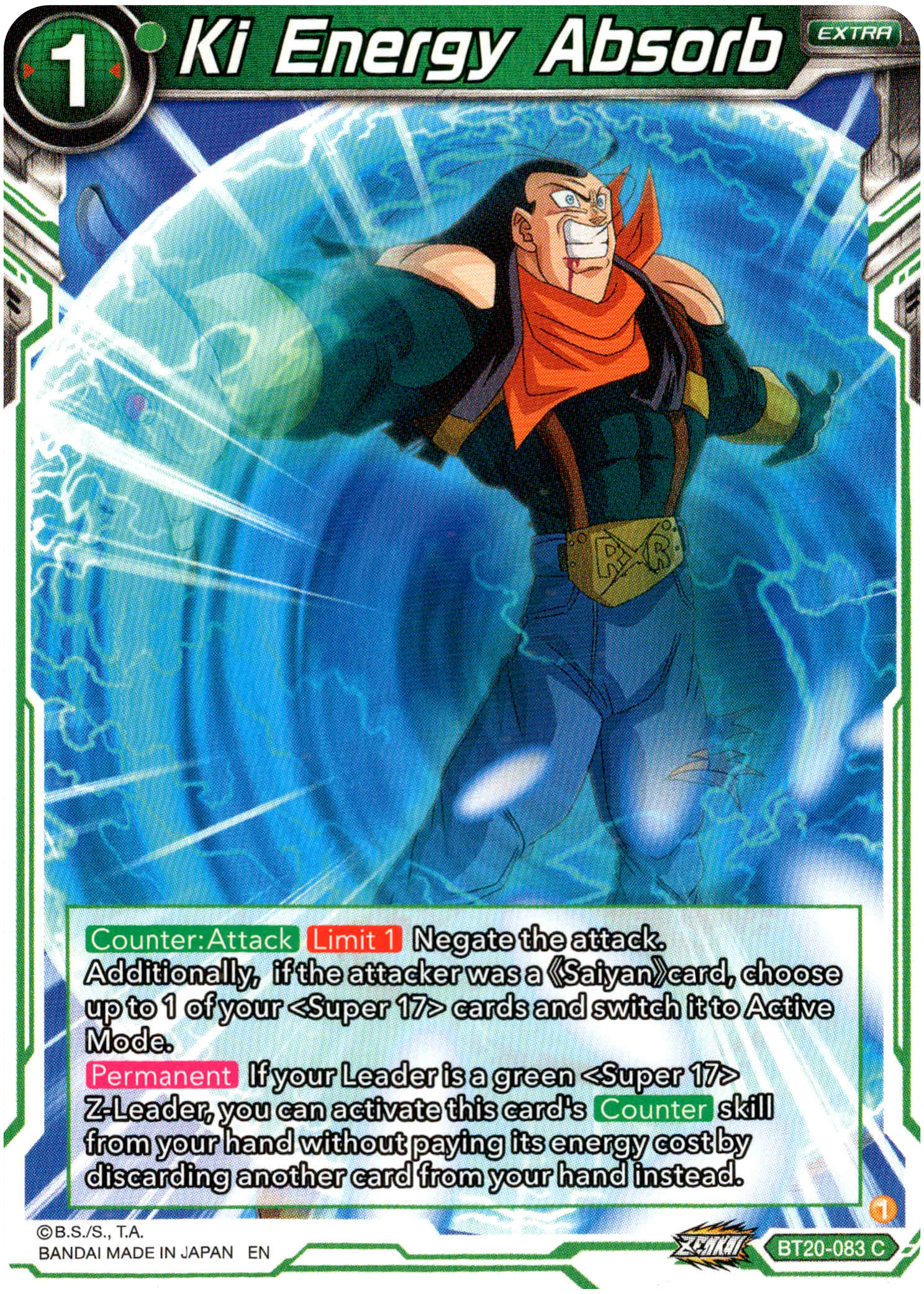 Ki Energy Absorb - BT20-083 C - Power Absorbed - Card Cavern