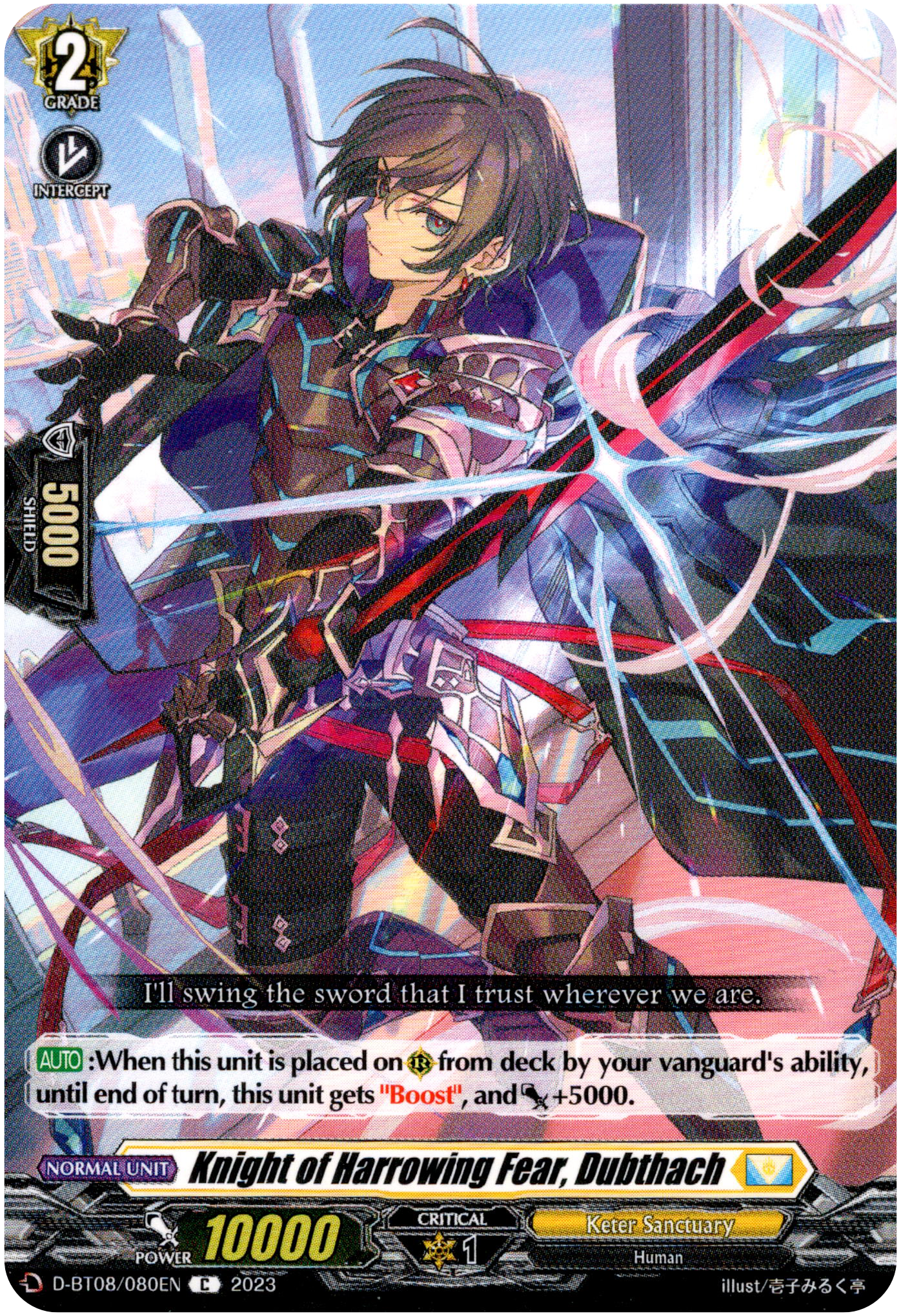 Knight of Harrowing Fear, Dubthach - D-BT08/080EN - Minerva Rising - Card Cavern