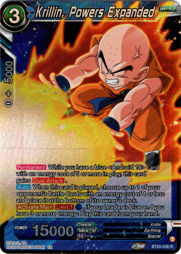 Krillin, Powers Expanded - BT20-036 R - Power Absorbed - Foil - Card Cavern