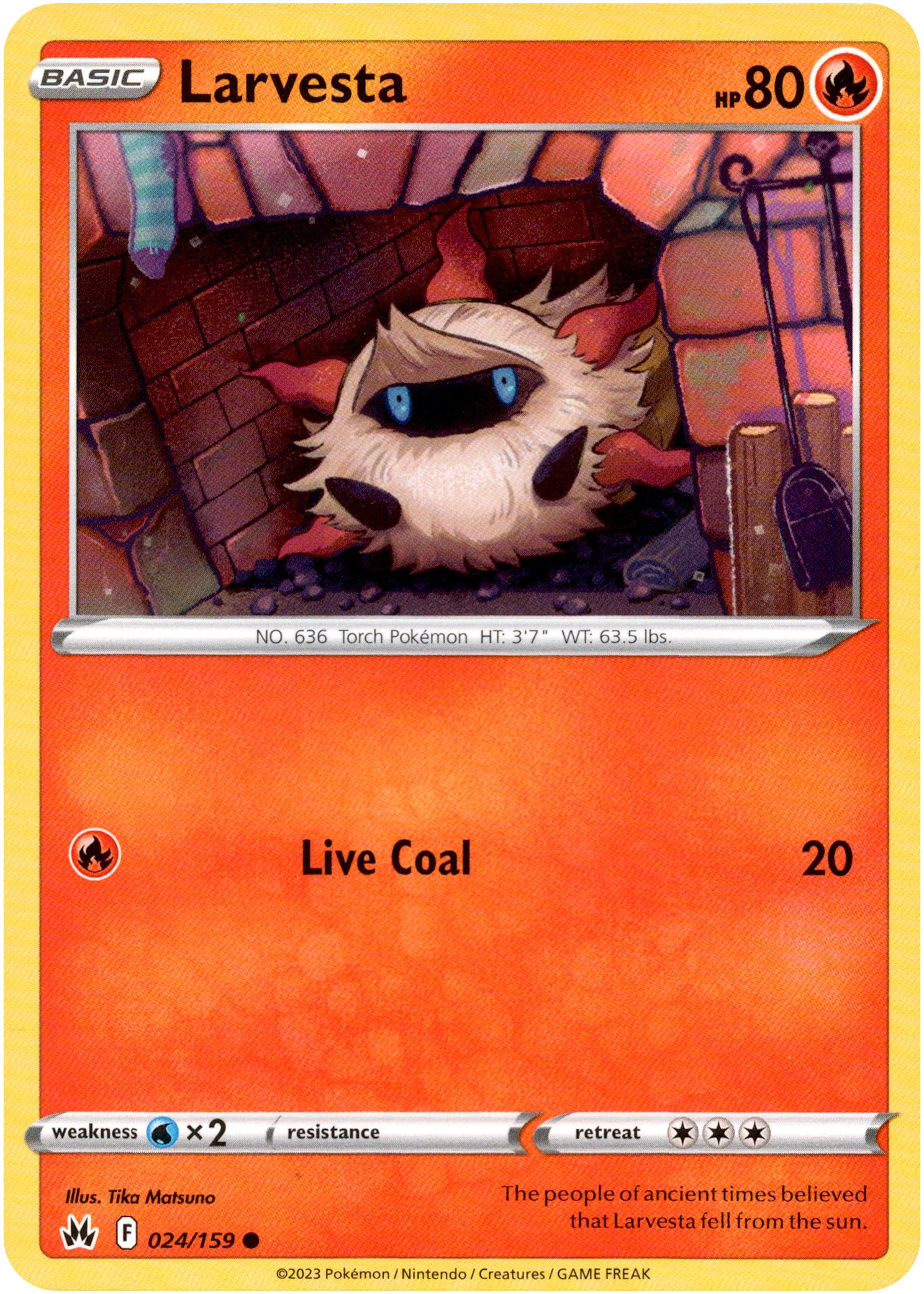 Larvesta - 024/159 - Crown Zenith - Card Cavern