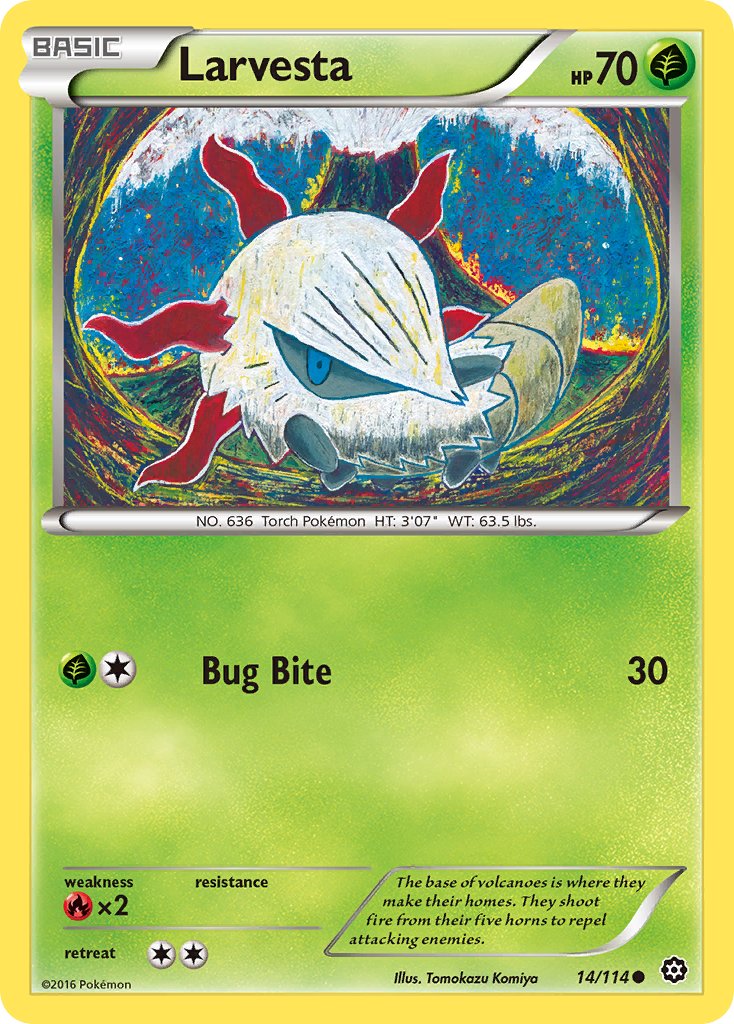 Larvesta - 14/114 - Steam Siege - Card Cavern