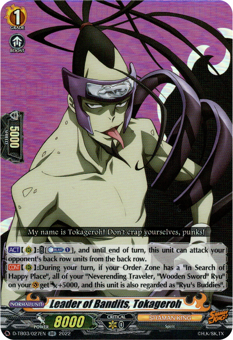Tokageroh Leader of Bandits, Tokageroh - D-TB03/027EN - Shaman King – Card Cavern ...