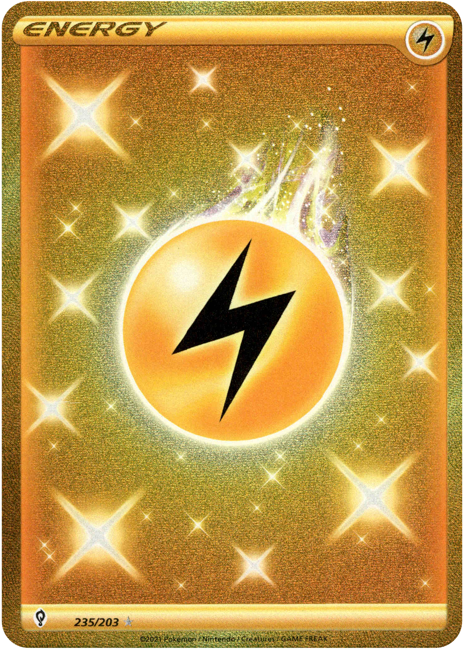 Lightning Energy Secret Rare - 235/203 - Evolving Skies - Holo - Card Cavern