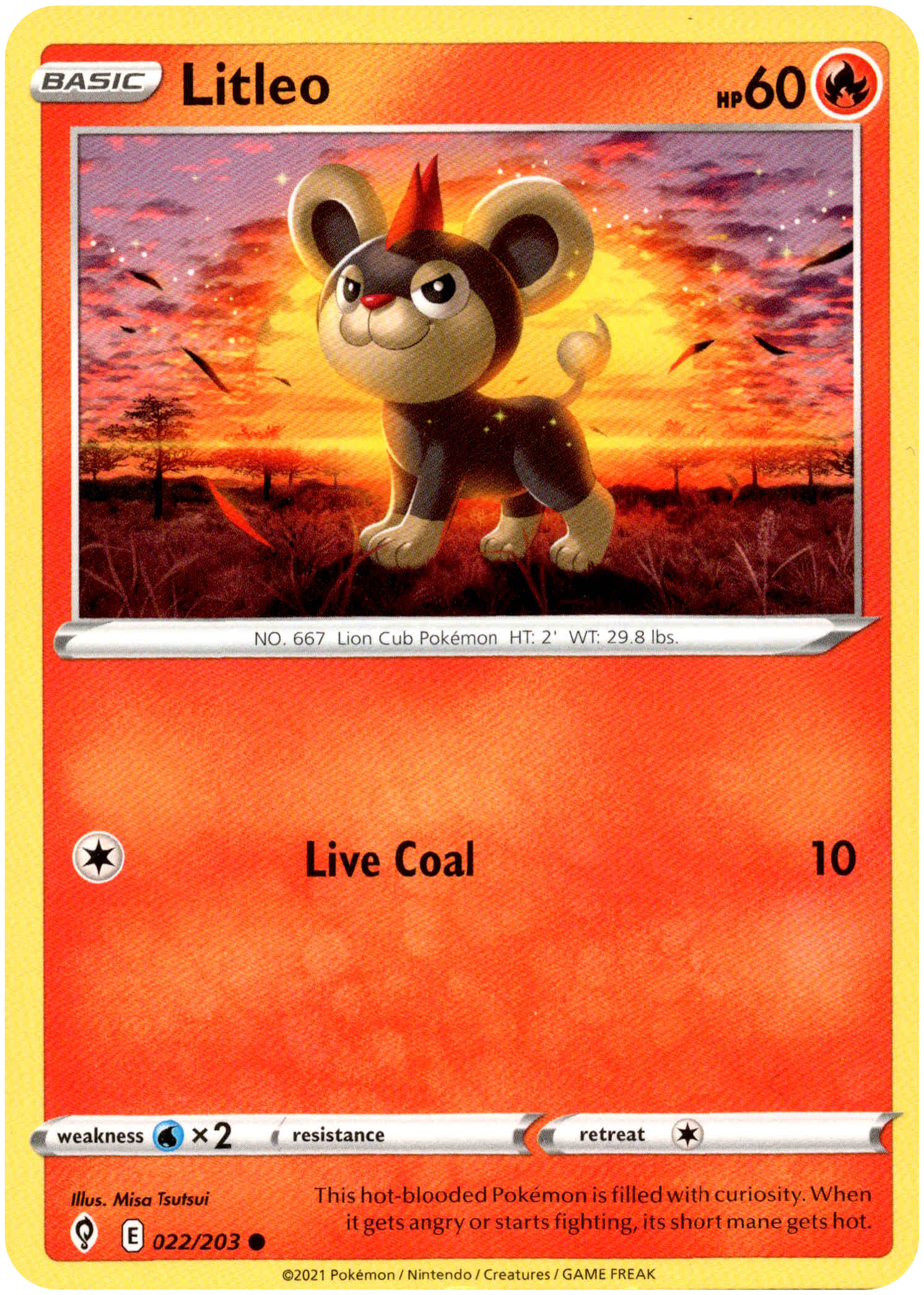 Litleo - 022/203 - Evolving Skies - Card Cavern