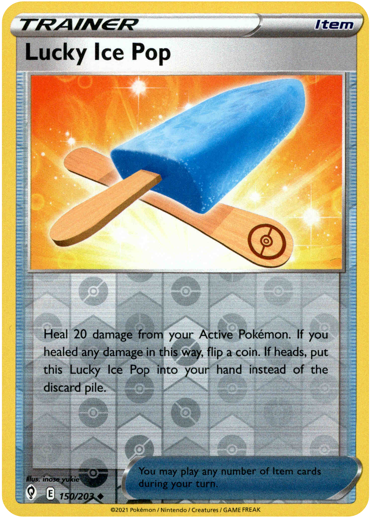 Lucky Ice Pop - 150/203 - Evolving Skies - Reverse Holo - Card Cavern