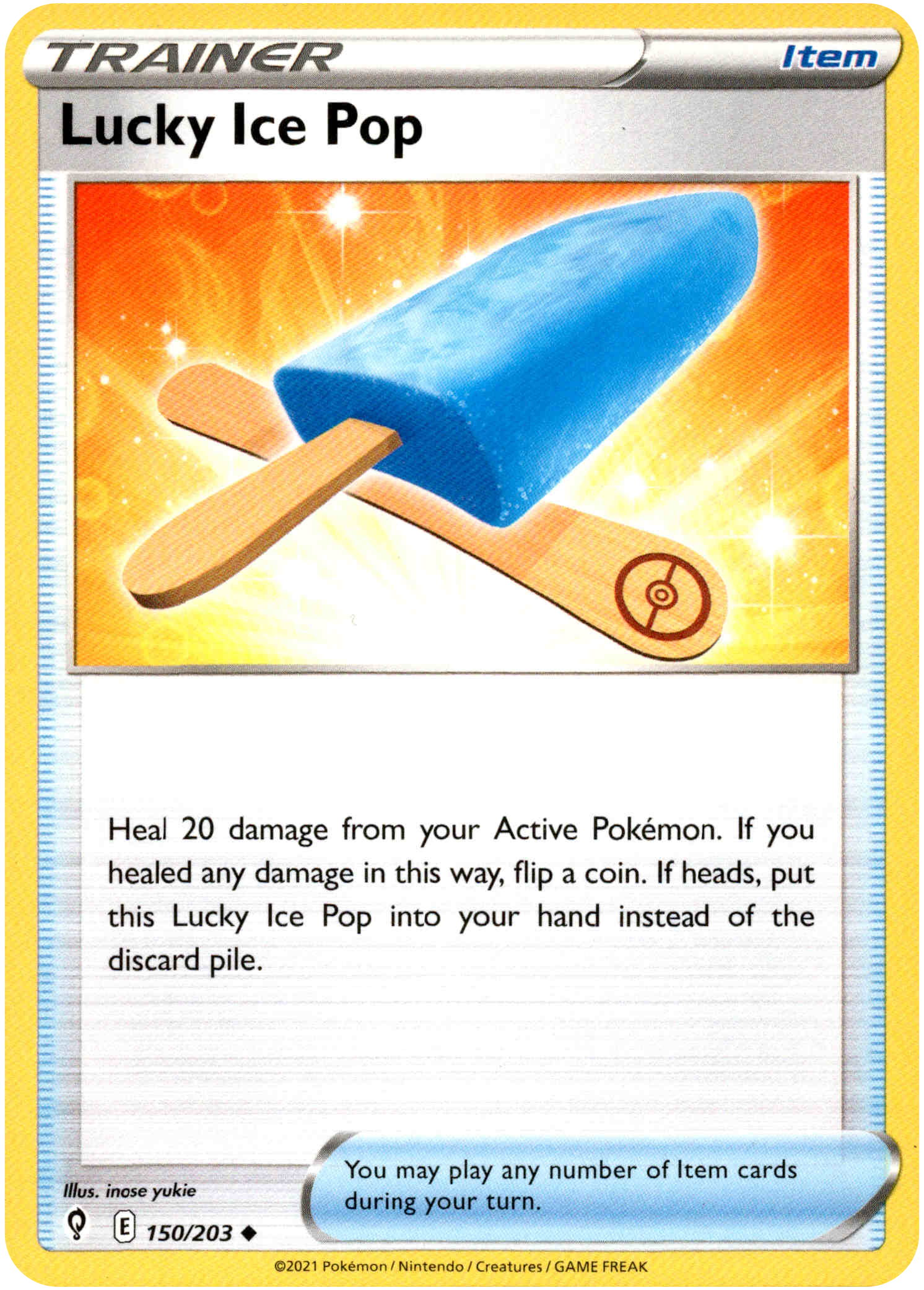 Lucky Ice Pop - 150/203 - Evolving Skies - Card Cavern