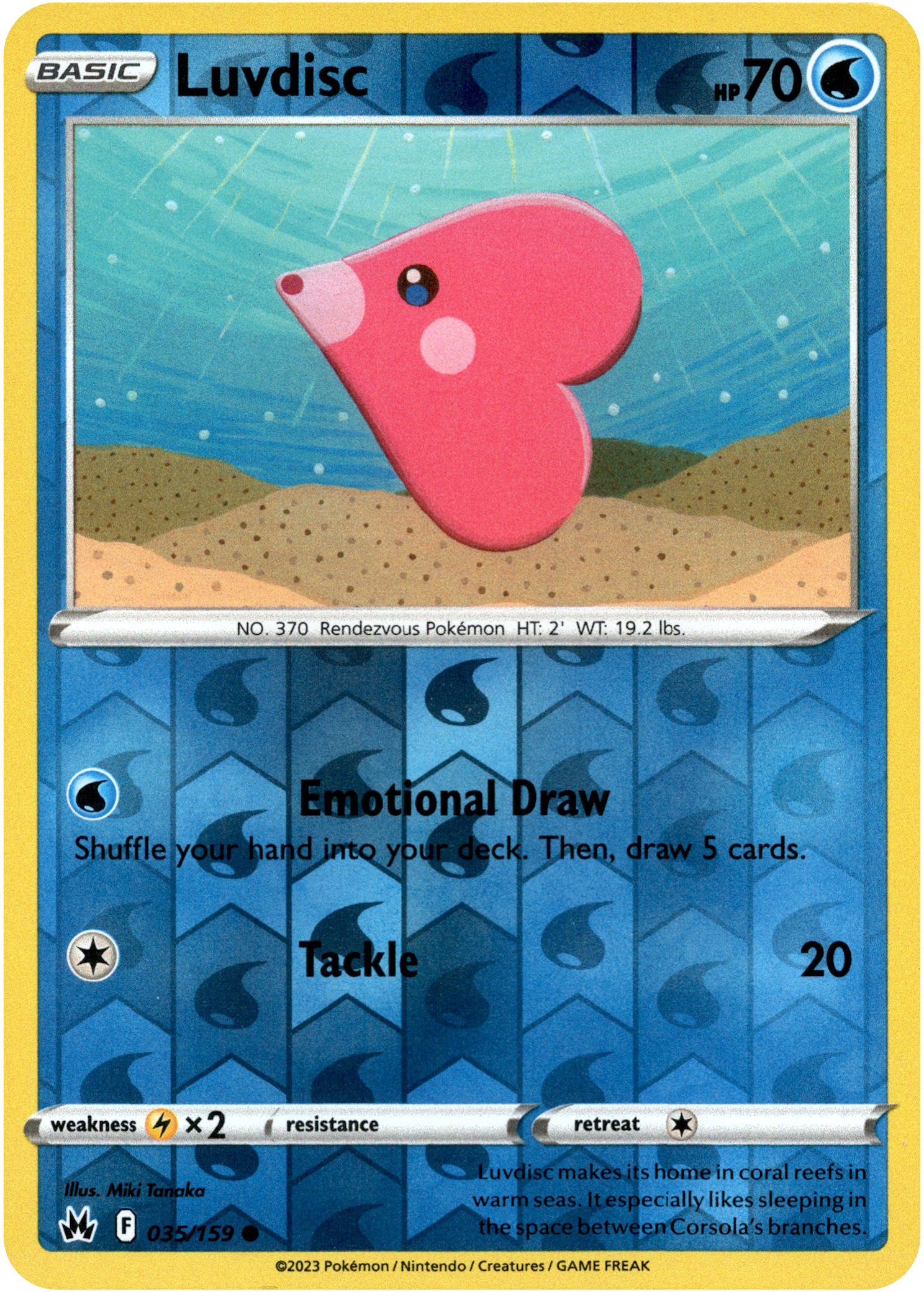 Luvdisc - 035/159 - Crown Zenith - Reverse Holo - Card Cavern