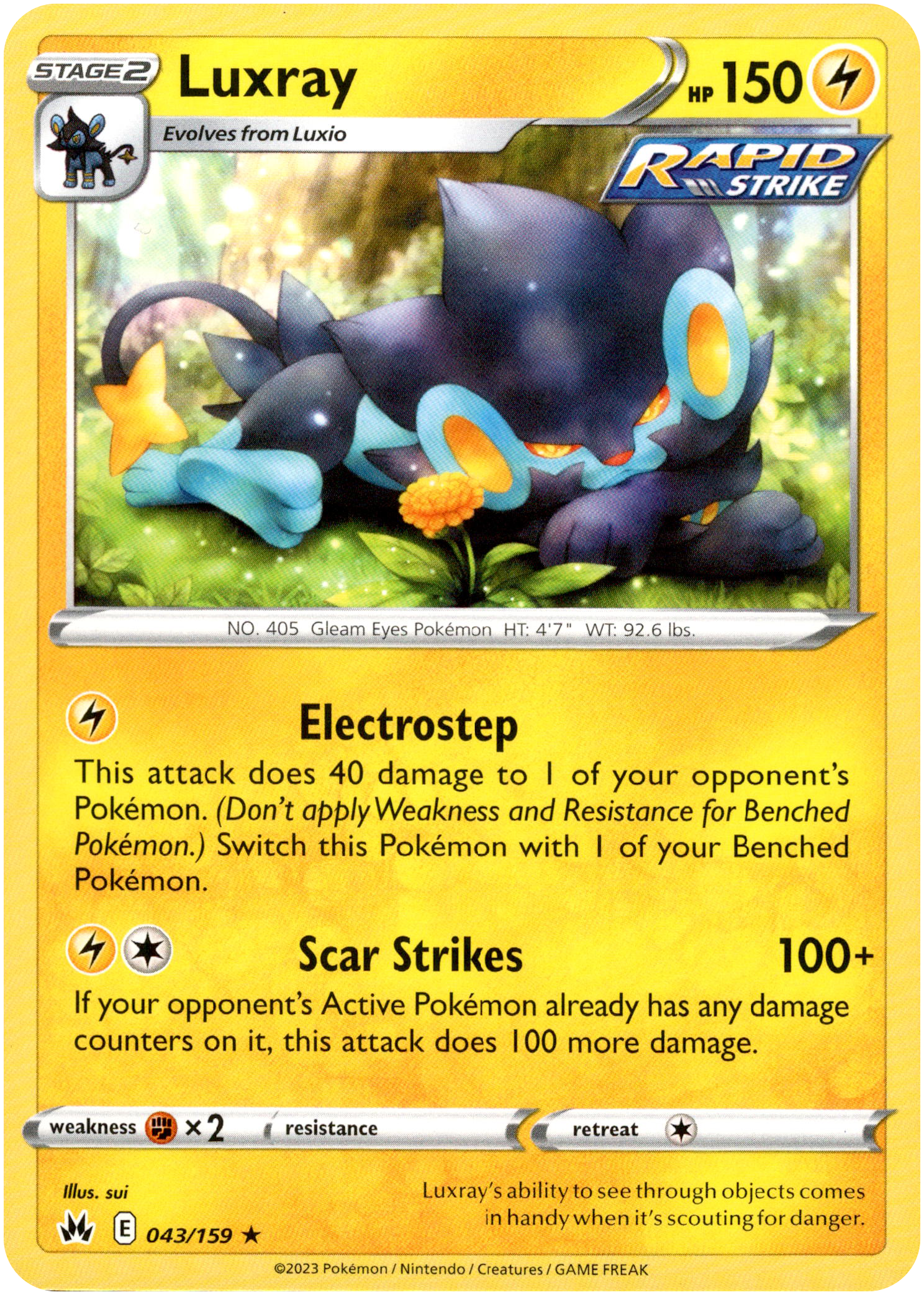 Luxray - 043/159 - Crown Zenith - Card Cavern