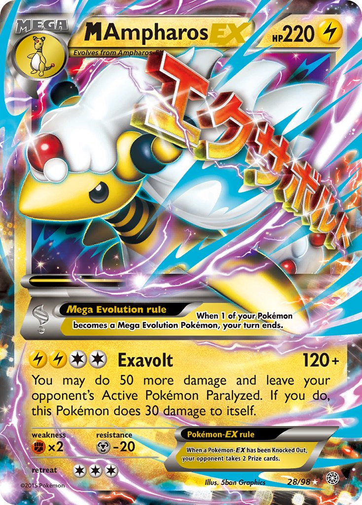 M Ampharos EX - 28/98 - Ancient Origins - Holo - Card Cavern