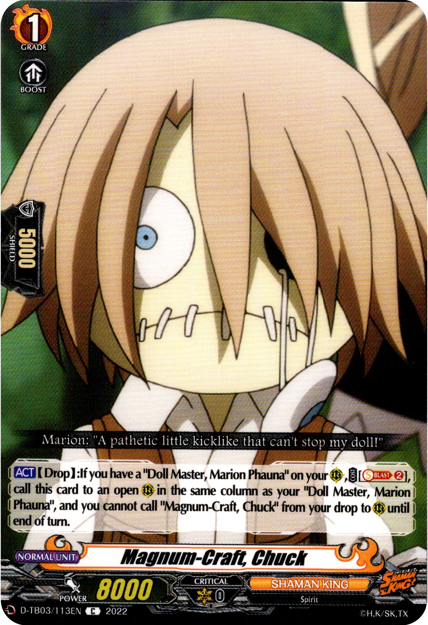 Magnum-Craft, Chuck - D-TB03/113EN - Shaman King - Card Cavern