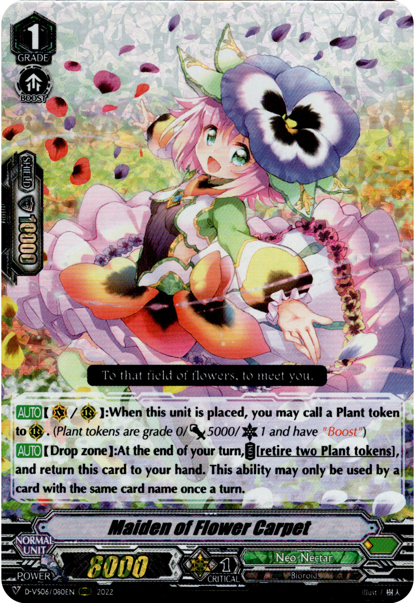 Maiden of Flower Carpet - D-VS06/080EN - V Clan Collection Vol.6 - Foil - Card Cavern