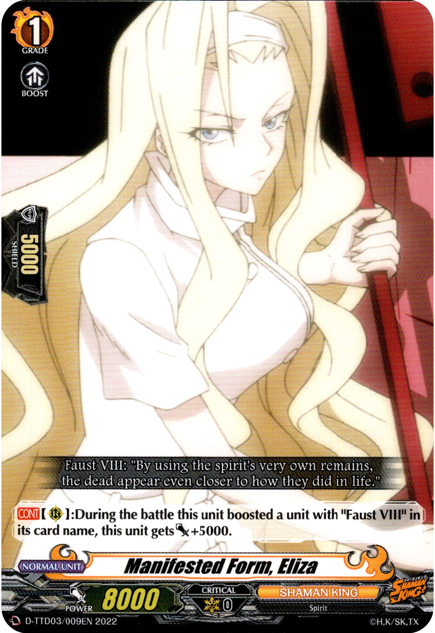 Manifested Form, Eliza - D-TTD03/009EN - Shaman King - Card Cavern