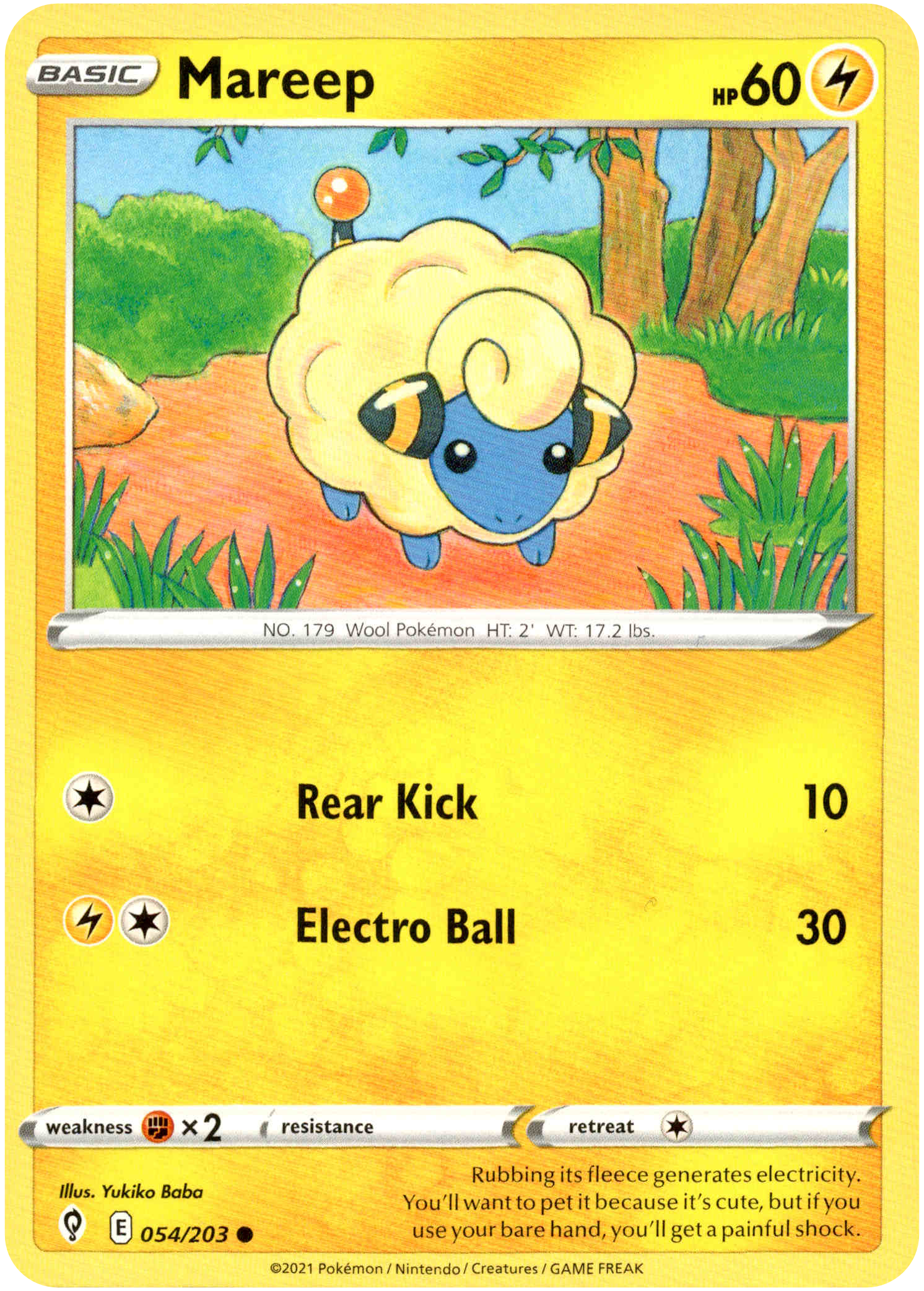 Mareep - 054/203 - Evolving Skies - Card Cavern