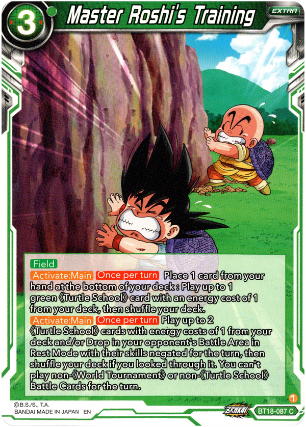 Master Roshi's Training - BT18-087 - Dawn of the Z-Legends - Card Cavern