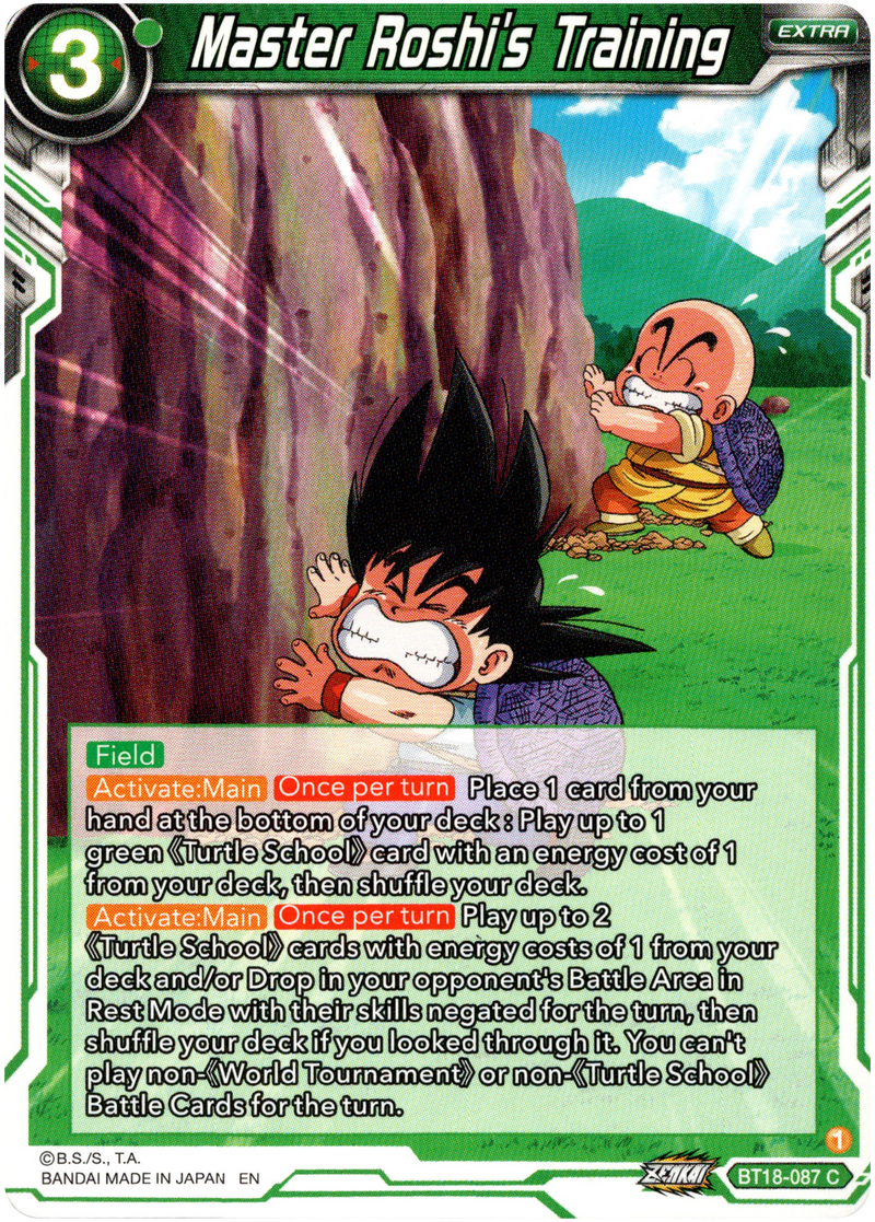 Master Roshi's Training - BT18-087 - Dawn of the Z-Legends – Card ...