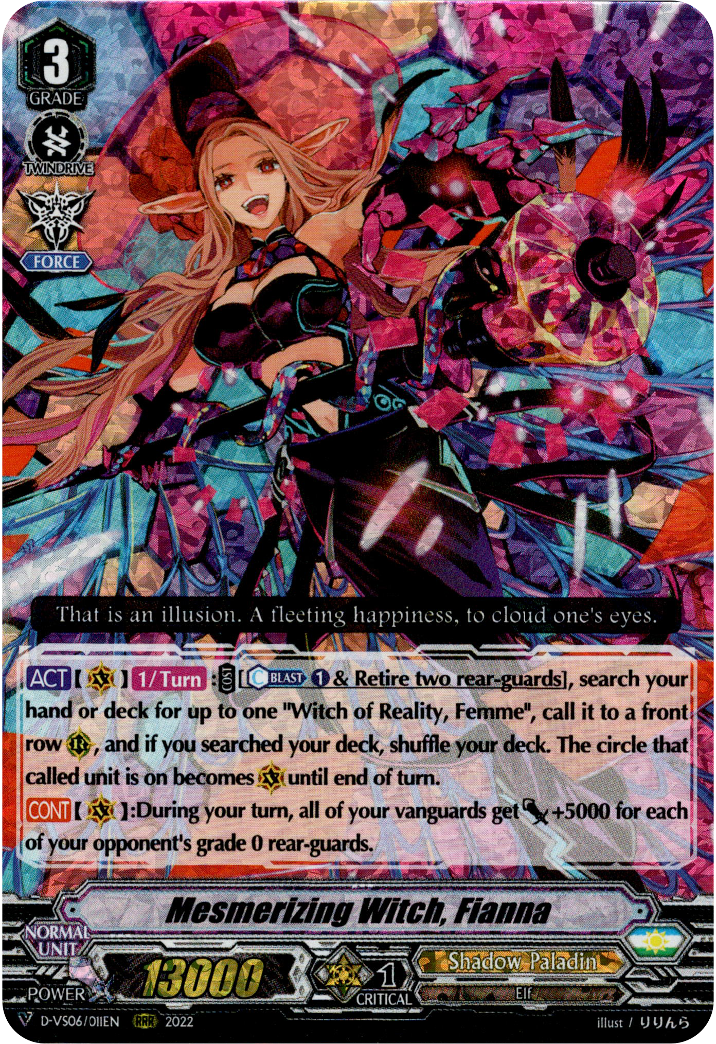 Mesmerizing Witch, Fianna - D-VS06/011EN - V Clan Collection Vol.6 - Foil - Card Cavern