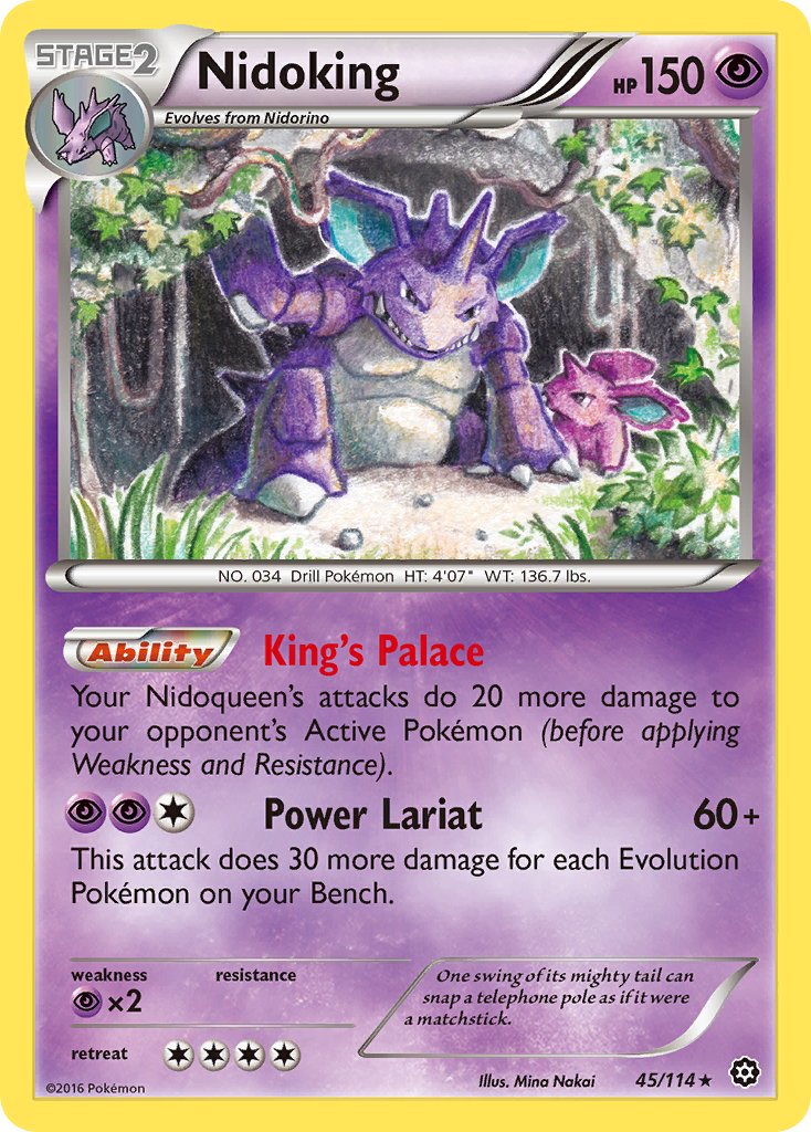 Nidoking - 45/114 - Steam Siege - Card Cavern