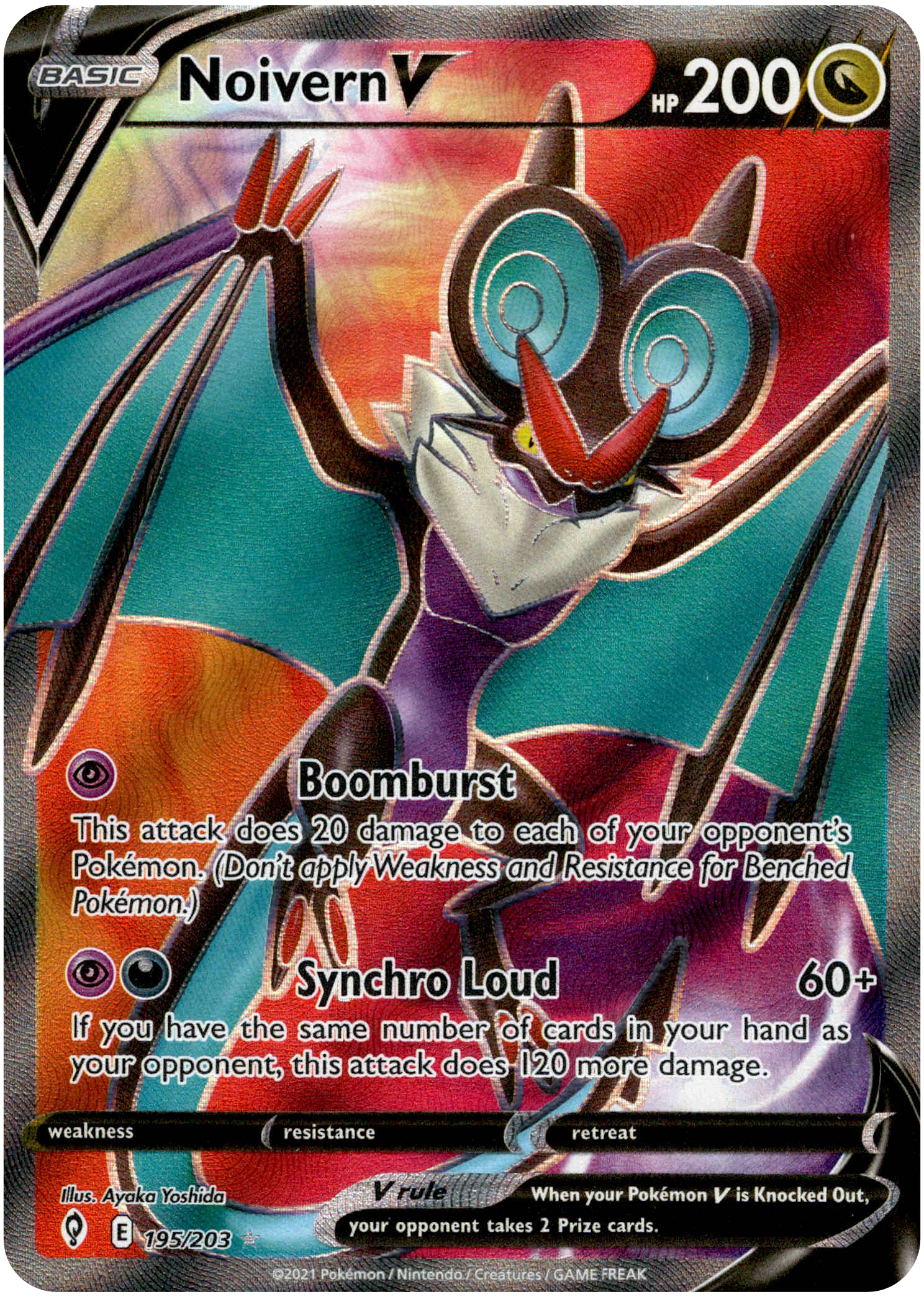Noivern V Full Art - 195/203 - Evolving Skies - Holo - Card Cavern