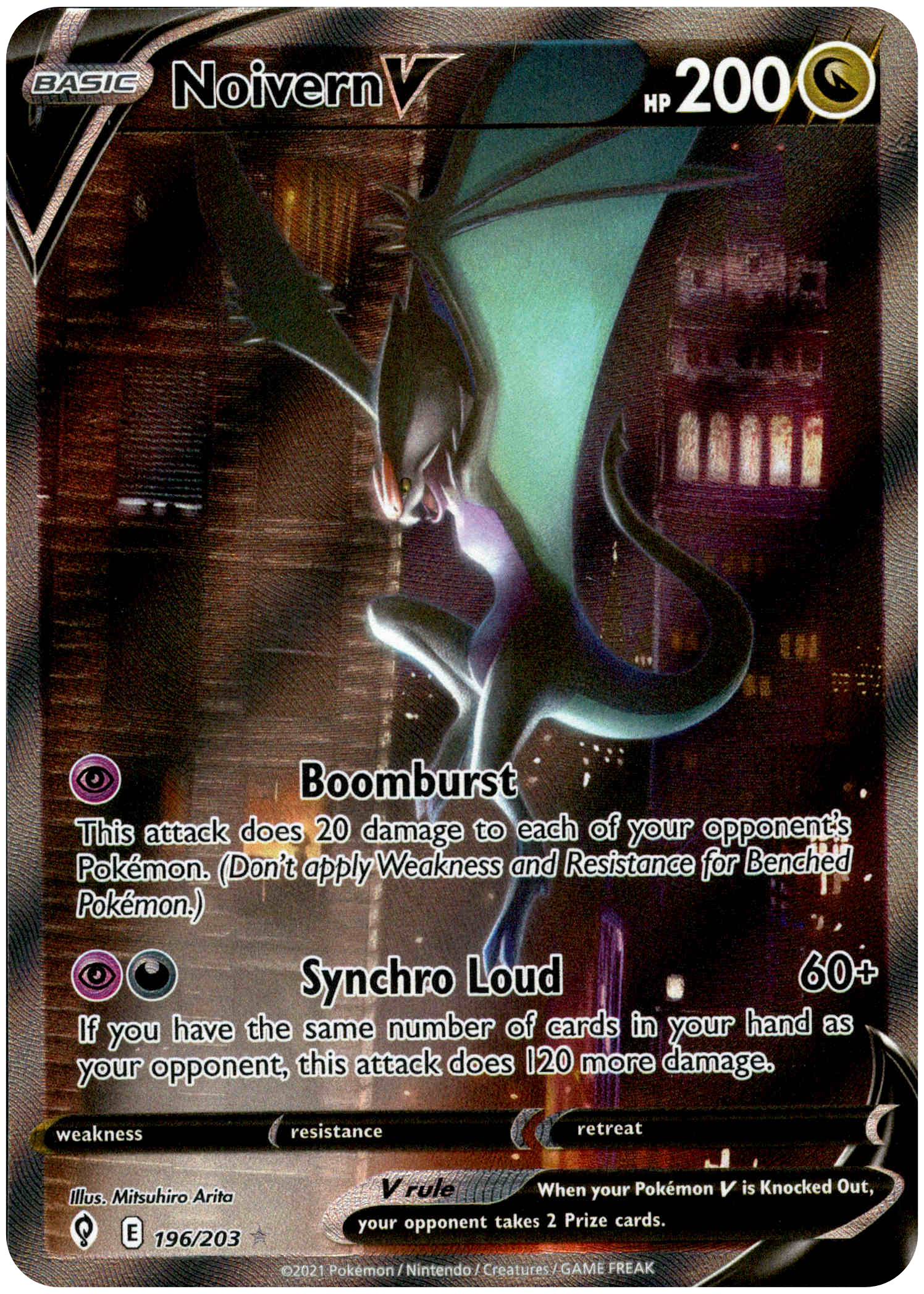 Noivern V Alternate Art - 196/203 - Evolving Skies - Holo - Card Cavern