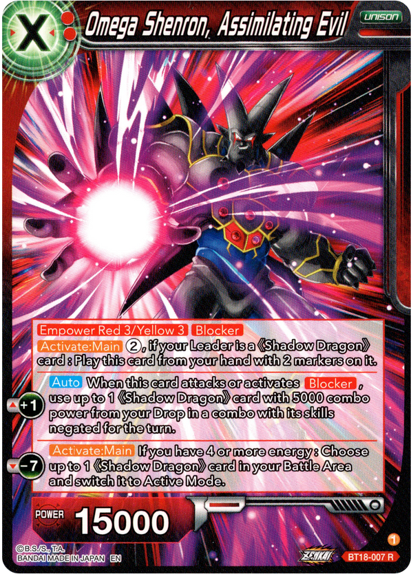 Omega Shenron, Assimilating Evil - BT18-007 - Dawn of the Z-Legends - Card Cavern