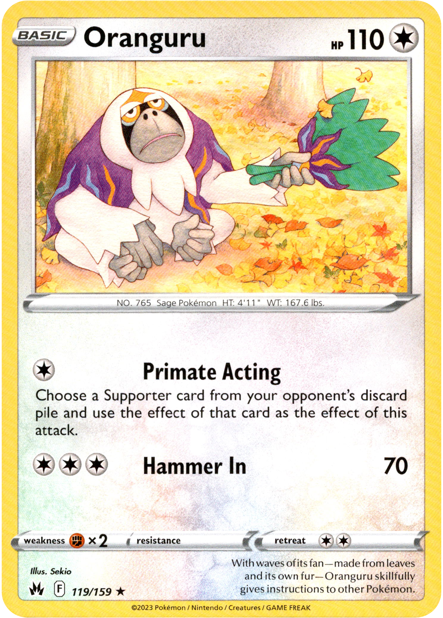 Oranguru - 119/159 - Crown Zenith - Card Cavern