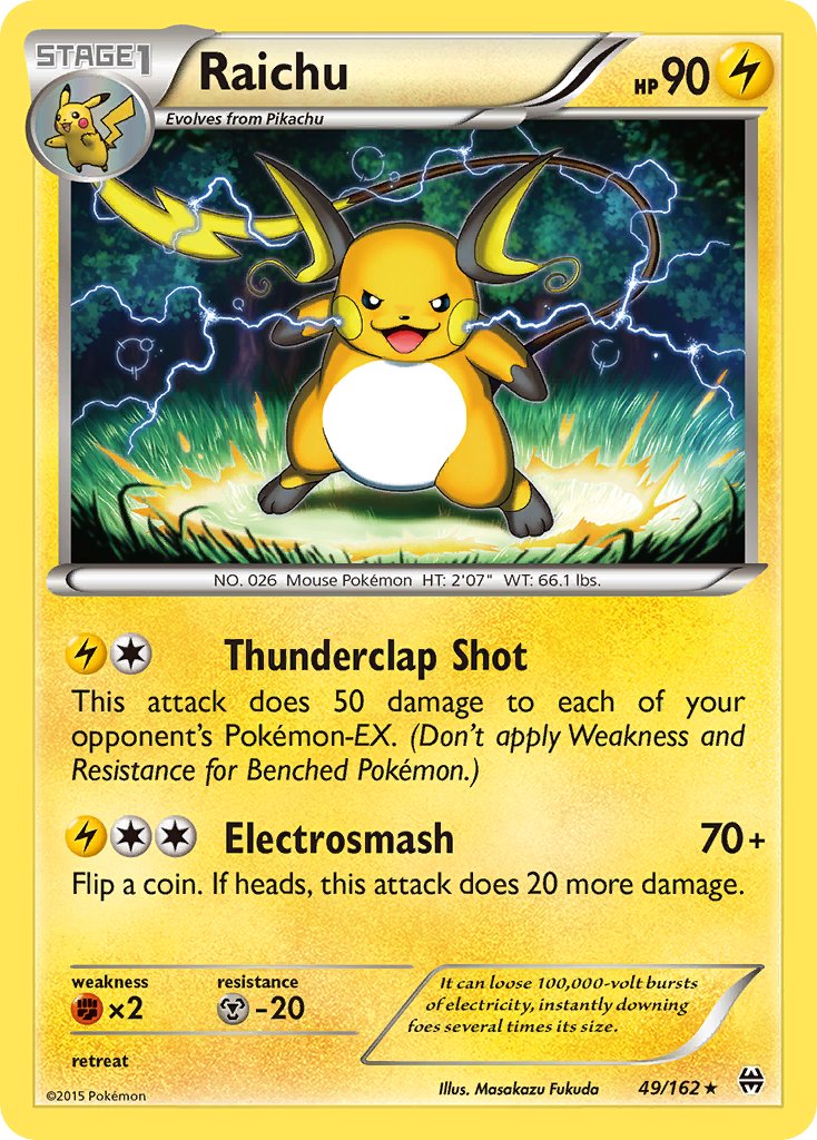 Raichu - 49/162 - BREAKthrough - Card Cavern