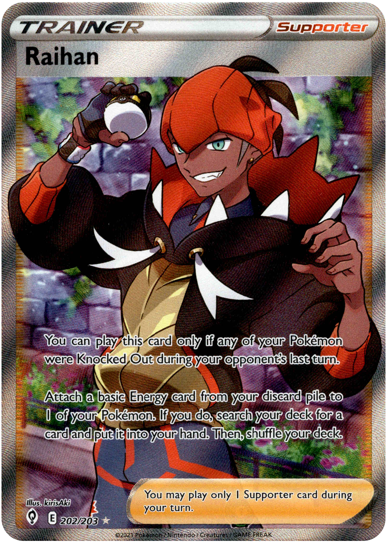 Raihan Full Art - 202/203 - Evolving Skies - Holo - Card Cavern