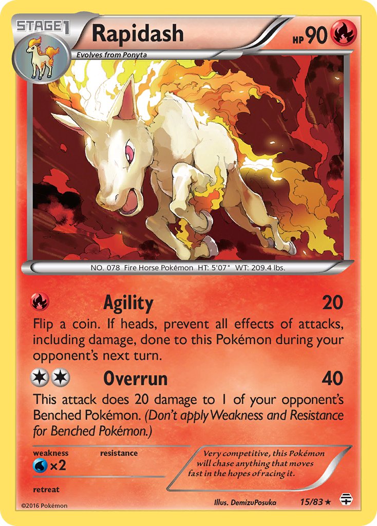Rapidash - 15/83 - Generations - Card Cavern