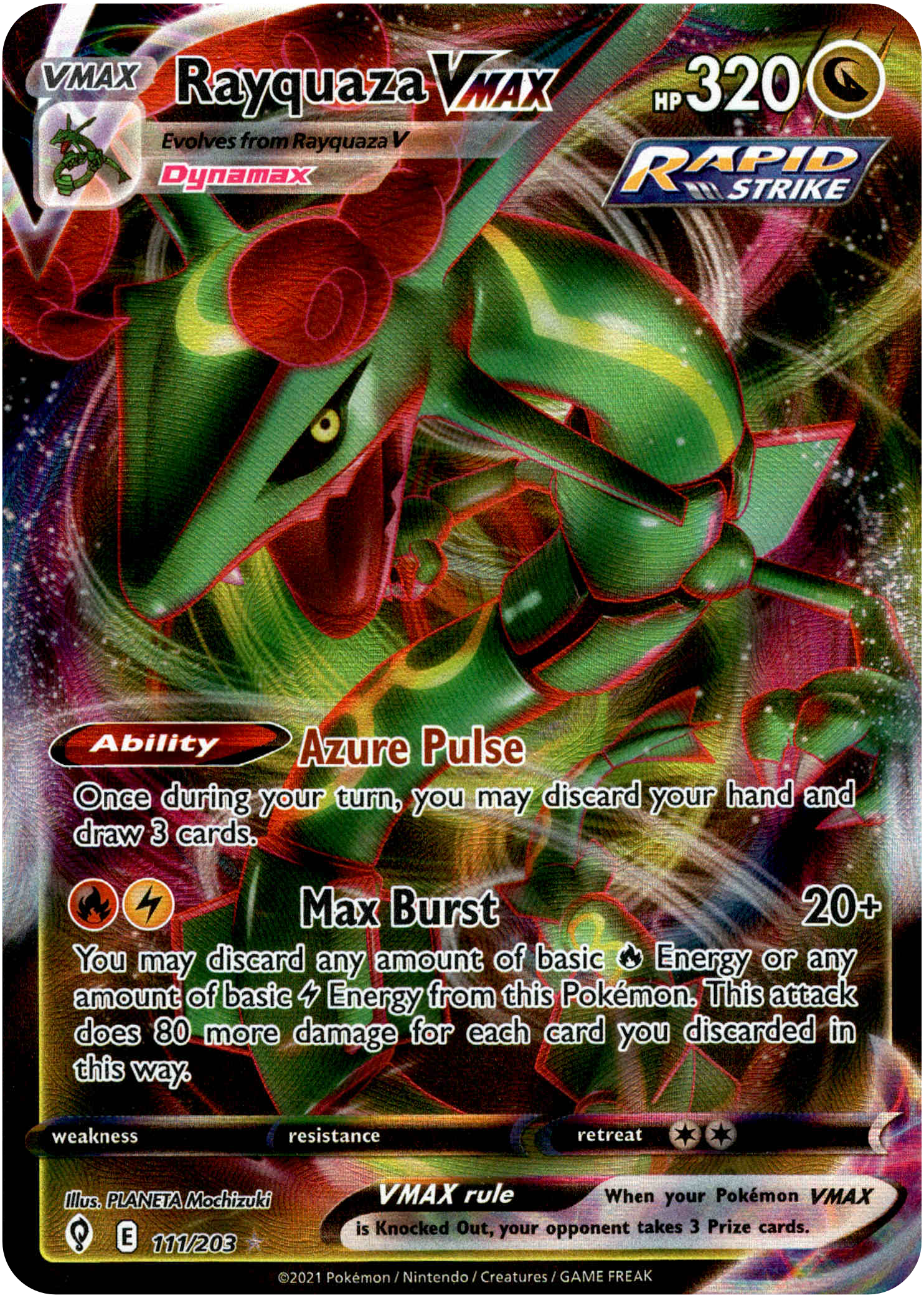 Rayquaza VMAX - 111/203 - Evolving Skies - Holo - Card Cavern