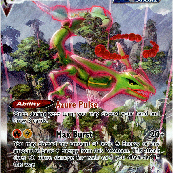 rare rayquaza cards Rayquaza VMAX Alternate Art Secret Rare - 218/203 - Evolving Skies