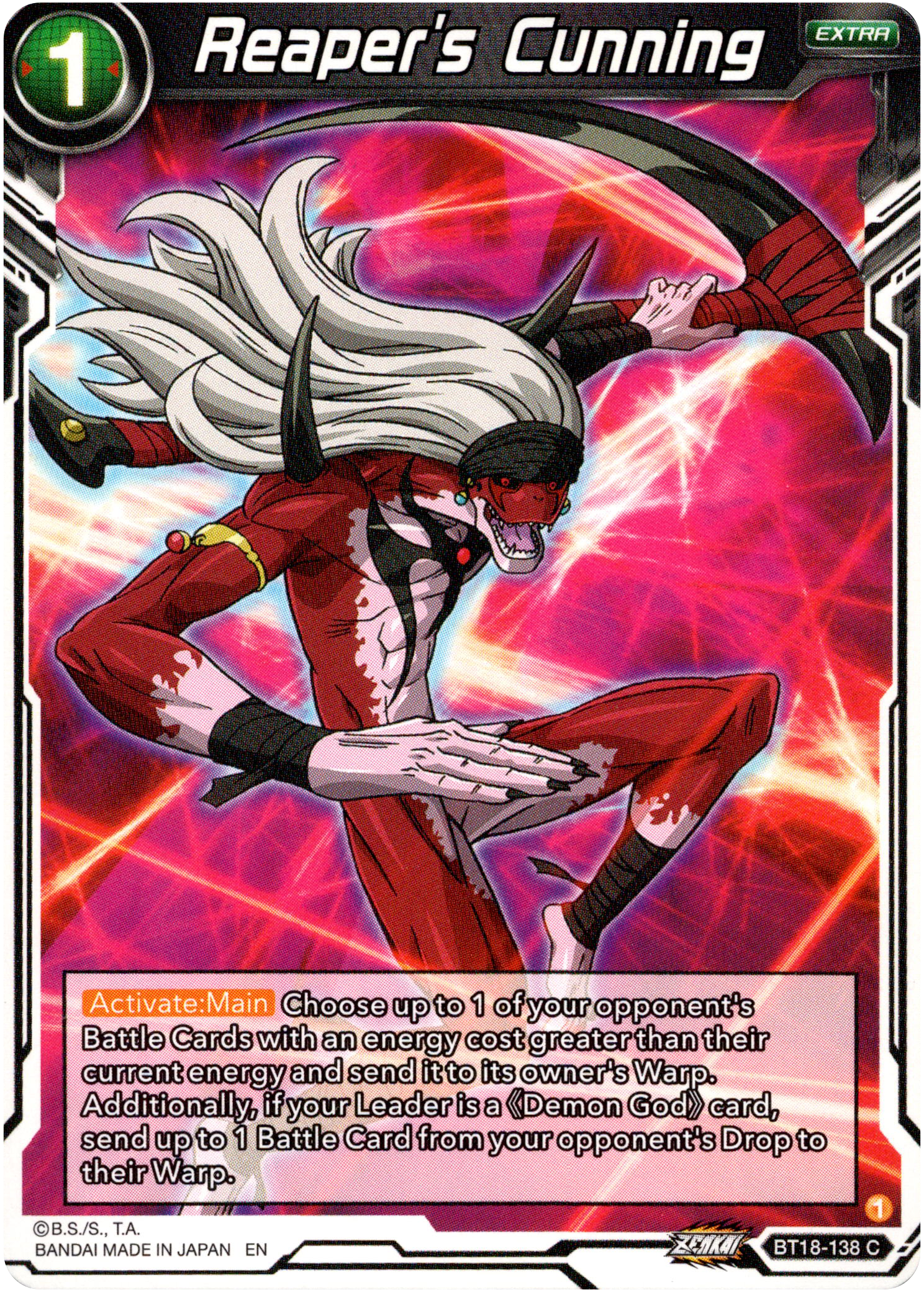 Reaper's Cunning - BT18-138 - Dawn of the Z-Legends - Card Cavern