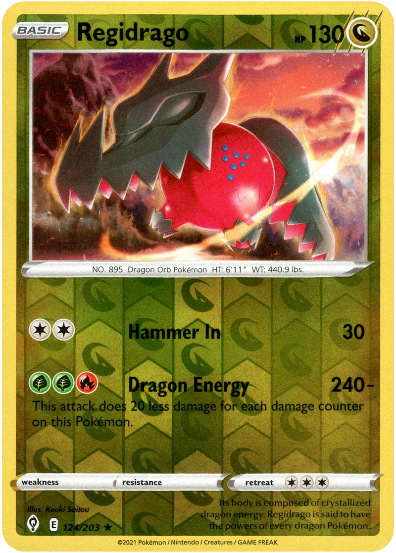 Regidrago - 124/203 - Evolving Skies - Reverse Holo Card Cavern Trading Cards, LLC Regidrago - 124/203 - Evolving Skies - Reverse Holo Card Cavern Trading Cards, LLC