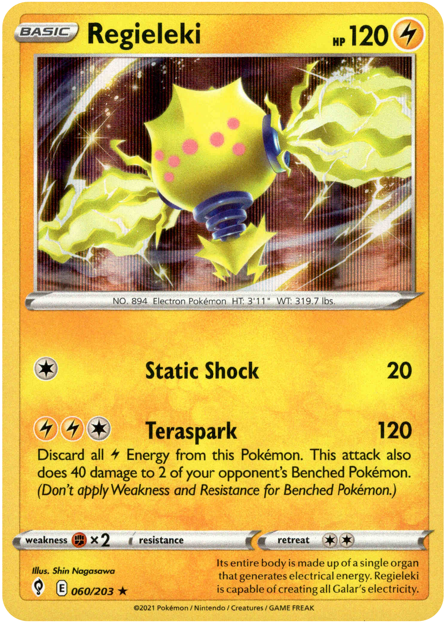 Regieleki - 060/203 - Evolving Skies - Holo - Card Cavern